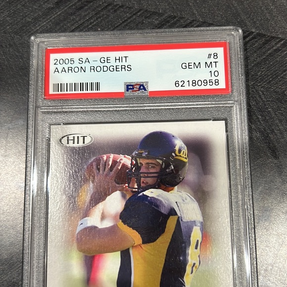 Aaron Rodgers 2005 SA-GE Hit #8 GRADED PSA GEM MINT 10 ROOKIE RC PACKERS - Picture 5 of 6